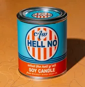 Aw Hell No Vintage Paint Can·Dle — Carmine & Hayworth Vintage