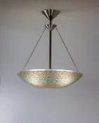 Aqua Diamond Bowl Pendant Chandelier