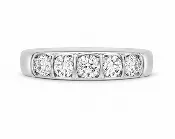 5 Stone Wedding Band in Platinum (110-01506)