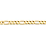 6.75mm Figaro Bracelet 14k Yellow Gold