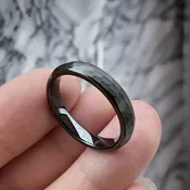 6 mm Black Tungsten Mens Wedding Bands “Tango”