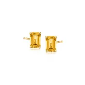 1.00 ct. t.w. Citrine Stud Earrings in 10kt Yellow Gold
