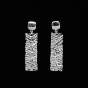 Rectangle Andes Silver Earrings