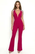 IB2322JP - RHINESTONE FRINGE ON SHOULDER JUMPSUIT