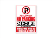 Absolutely No Parking Sign