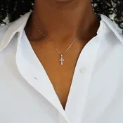 At The Cross Diamond Necklace