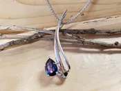 14k white gold Facile Amethyst Pendant - One of A Kind designed by Stark Jewelers — Stark Jewelers
