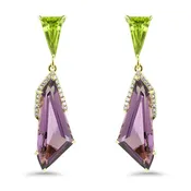 Amethyst and Peridot Earrings