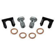 10mm x 1.0 Banjo Bolts w/Crush Washers & Clips, Pair