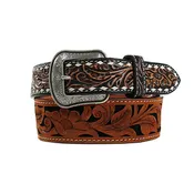 3D BUCKLACE FLORAL TOOLED BELT