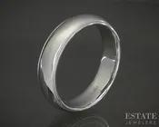 10k White Gold 6mm Milgrain Comfort Fit Mens Wedding Band 7.0g p22691