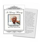 Accent Small Memorial Card Template