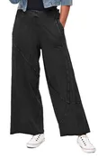 Della Women's Pant Cotton Wide Leg in Black
