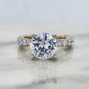 Athens Custom Engagement Ring With Greek Key Detail