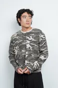 CAMO WAFFLE HENLEY TEE