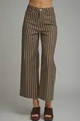 Abigail Stripe Pants, Brown