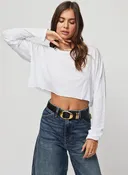 BOYFRIEND CROP TEE LONG SLEEVE BUNDLE OF TWO