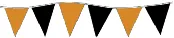 105FT Orange/Black Pennant String (Halloween) 6 PK