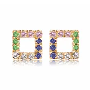 Bright Open Square Stud