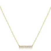 14kt Gold and Diamond Significance Bar Necklace - Seven