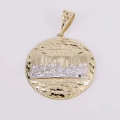 10k Two Tone Gold Large Last Supper Jesus Apostles Pendant 2 1/8'