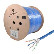 Best 1000ft Cat8 Ethernet Network Cable 22AWG S/FTP CMR 2Ghz Solid Bare Copper Wire Blue