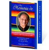 Acapulco 4-Sided Graduated Funeral Program Template