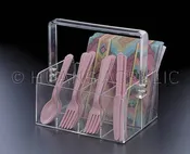 Acrylic Napkin and Flatware Caddy