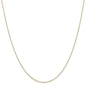 1.1MM Bead Chain Necklace in 14K Yellow Gold, 18" Length