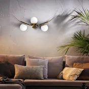 VONN Artisan Chianti 39" 3-Light LED Wall Sconce in Antique Brass VAW1123AB