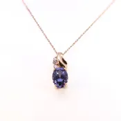 Tanzanite and Diamond Melee 14k Yellow Gold