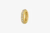 14k Gold Pave Diamond Spacer Charm