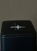 14k White Gold Diamond Beaded Cross Ring - Elegant Faith-Inspired Jewelry