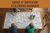 Giant Personalized Coloring Tablecloth for Kids