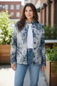 ADESI CASHMERE ANIMALIER JACKET - BLUSTER