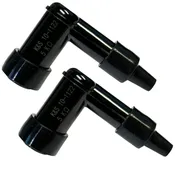 2 K&S Spark Plug Boot Cap Cover Resistor LB05F 90 Degree ATV Motorcycle Snow