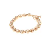 African Bead Bracelet with Targa Lock - Yellow Gold