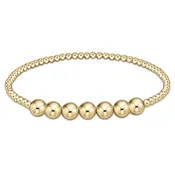 E NEWTON GOLD BEADED BLISS BRACELET 6MM