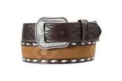 3D Brown Diamond Stitch Belt