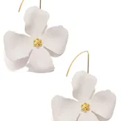 18k Gold Plating Threader Flower Drop Earring
