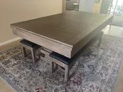8 Ft Beaumont Dining Pool Table with Benches - Floor Model