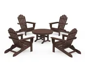 5-Piece Monterey Bay Folding Adirondack Chair Conversation Group