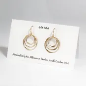 14K Gold Filled Handmade Earrings 3 Multiple Circles