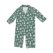 Angel Dear Green | Christmas Dogs Uni Long Sleeve Coat Style Romper