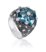 Black Diamond and Blue Topaz