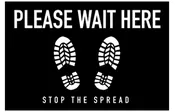 1218SH-P – STAND HERE – SOCIAL DISTANCING FLOOR GRAPHICS …Pack of 25