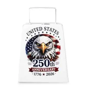 250th Anniversary Large White Cowbell