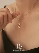 18K Gold Filled Female Body Pendant Necklace