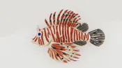 Colored Ceramic Lionfish Pendant