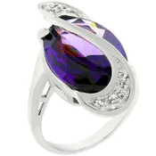 AMETHYST EGG RING